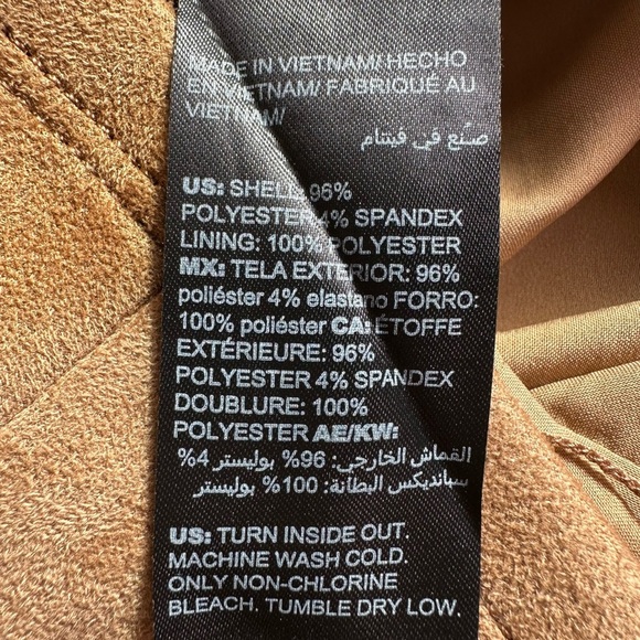 White House Black Market tan faux suede pencil Skirt 2 - Picture 7 of 7